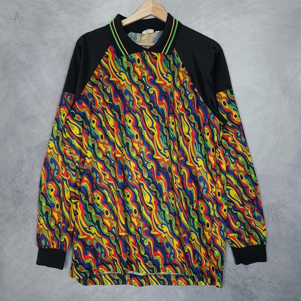 Vintage MSA Jersey Mens Medium Multicolor Padded Soccer Goalie Psychedelic 90s